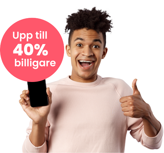 Upp till 40% billigare