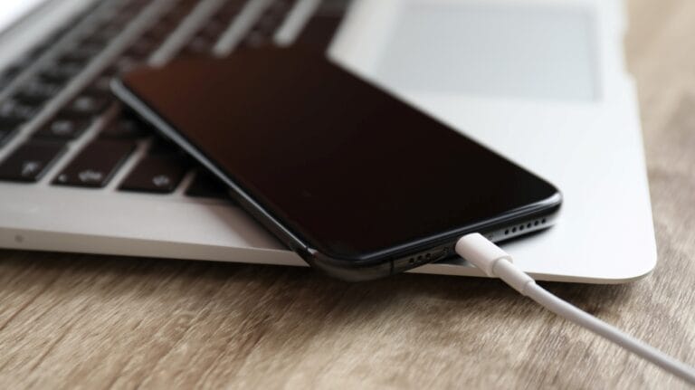 iPhone dataöverföring. kopplad till dator